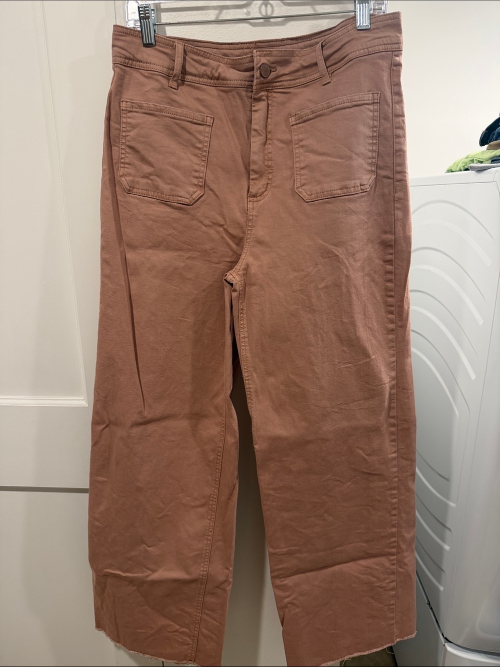 Women’s Oat High-Rise Wide Leg Pants in Light Taupe Brown